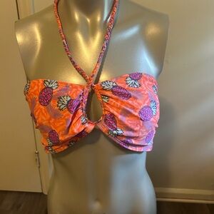 American Eagle Outfitters Orange and Purple Bikini Top